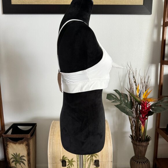 ALALA Women's Tie Bow Bra White Top Size Large Wireless Retail $85 - Picture 5 of 9